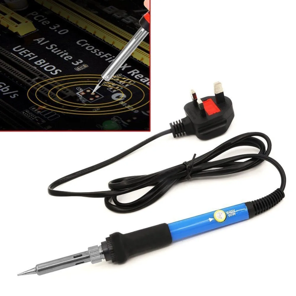 Fast Accurate Heat 60W 220V Adjustable Temperature Electric Soldering Iron Set Electronic Welding Pen Solder Repair Tool Kit | Инструменты