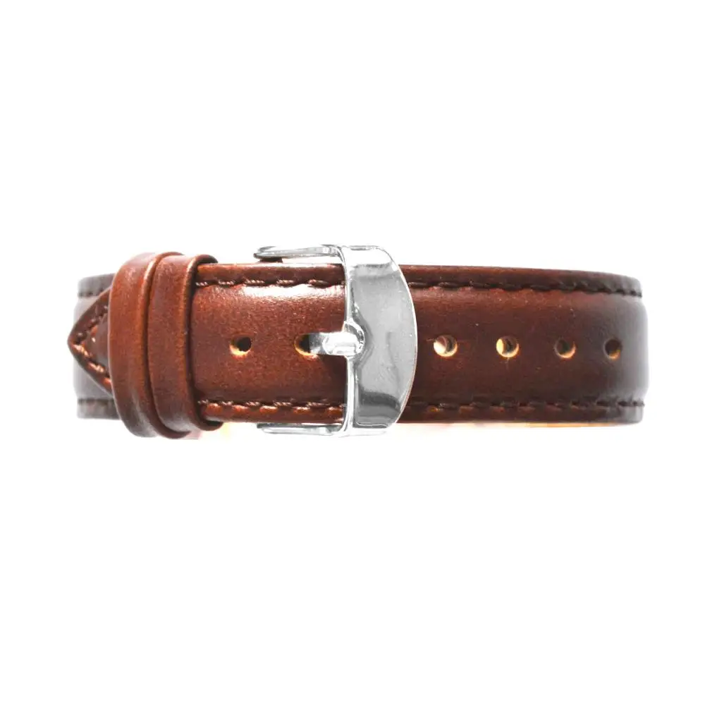 brown sliver Bumvor новая коровья натуральная кожа ремешок Мужские Женские наручные часы 18 мм 20 мм 22 мм ремешок для часов кожа серебро золото черный коричневый для DW - Цвет ремешка: brown sliver
