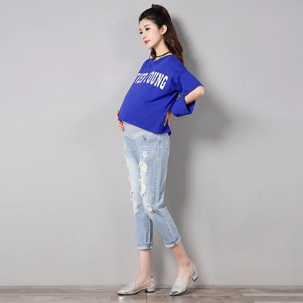 

Maternity Comfortable Blue Cotton Denim Pants Jeans Pregnant Women Clothes Trousers Nursing Pregnancy Clothing Overalls Gift New