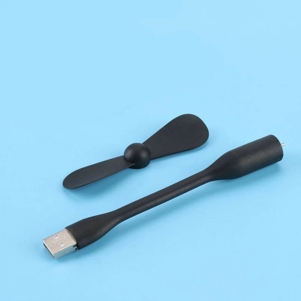 Черный USB мини-вентилятор Гибкий ручной портативный вентилятор USB мини охлаждающий кулер для power Bank& notebook& Computer летний гаджет для дома - Цвет: Черный
