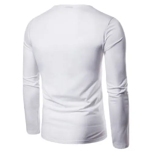 Футболка 2018 новая брендовая мужская повседневная облегающая Осенняя футболка с