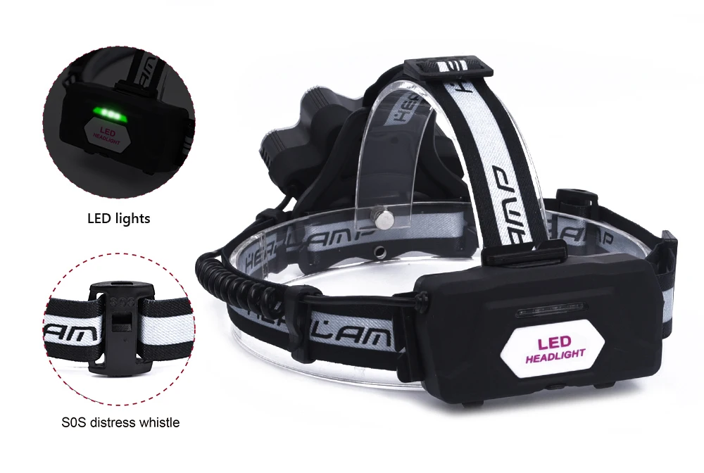 Фото Налобный фонарь Anjoet, суперяркий налобный фонарь 9 CREE XML T6, светодиодный фонарь, usb, 18650, мощный светодиодный фонарик №4