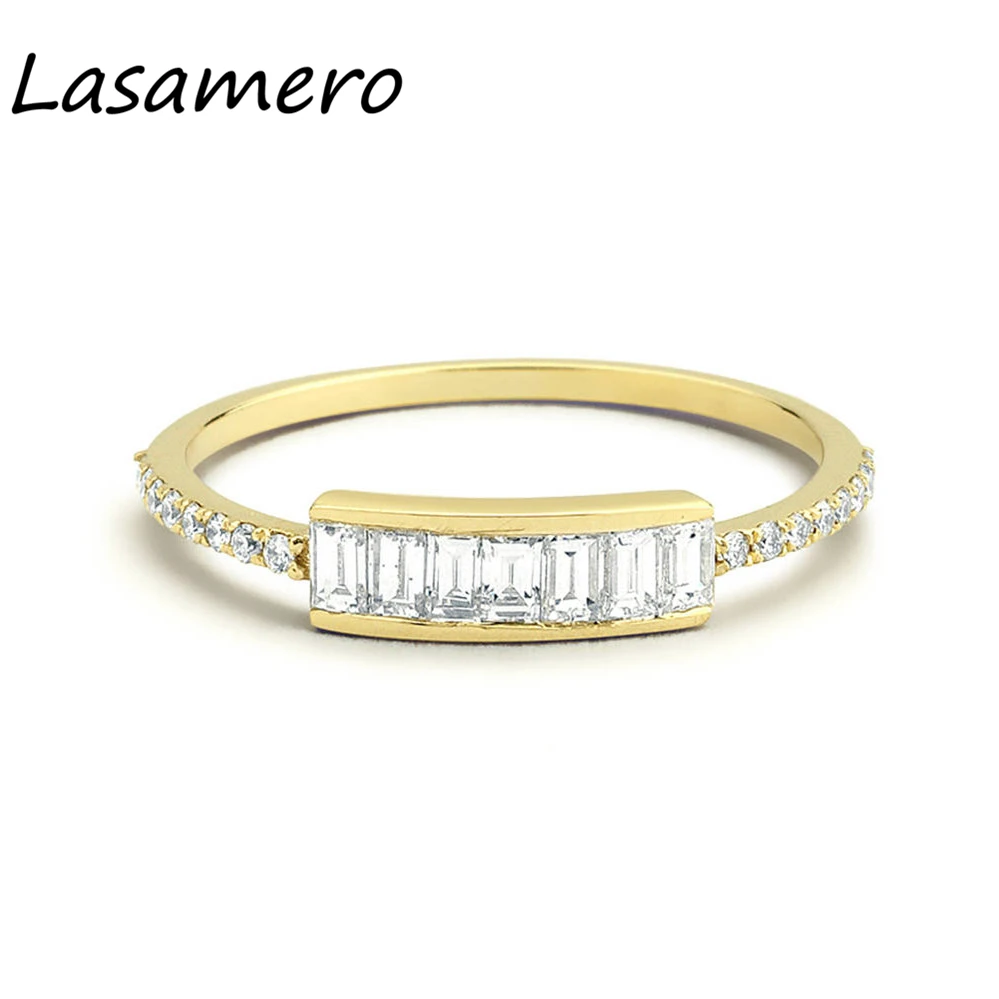 

Натуральный бриллиант LASAMERO, половина из желтого золота 14 карат, с круглой огранкой, 0,46 CTW, обещание вечность помолвка, кольцо на свадебный юб...