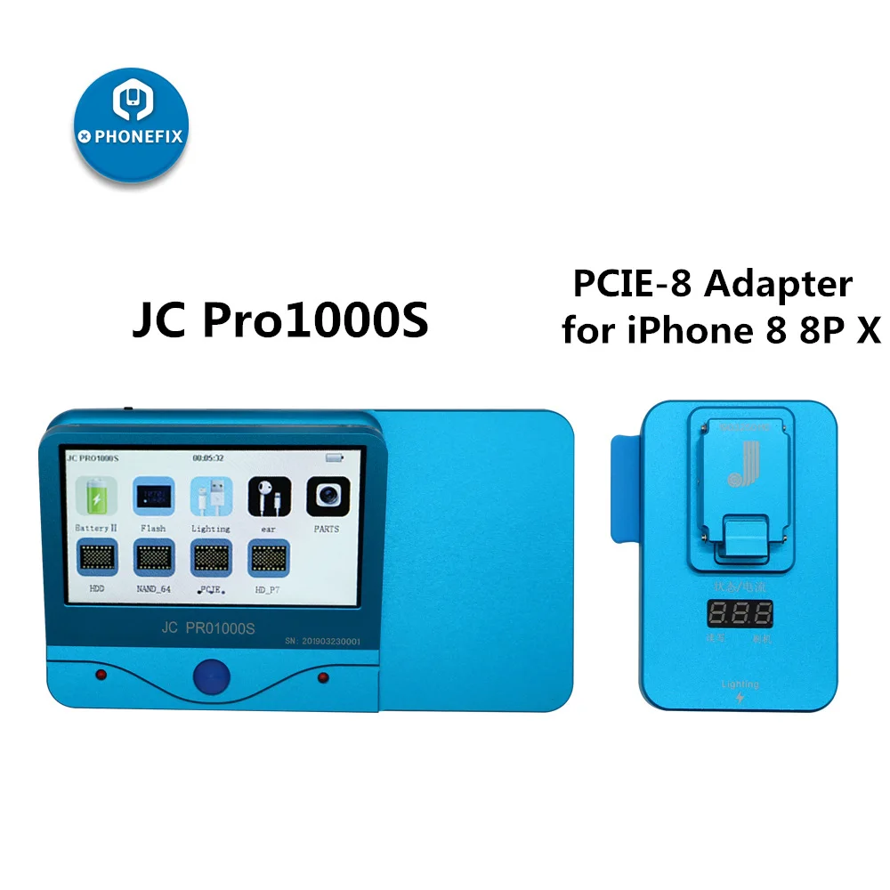 PHONEFIX JC Pro1000S NAND Programmer SN Read Write Error Repair Tool для iPhone 8 8plus X обновление памяти материнской