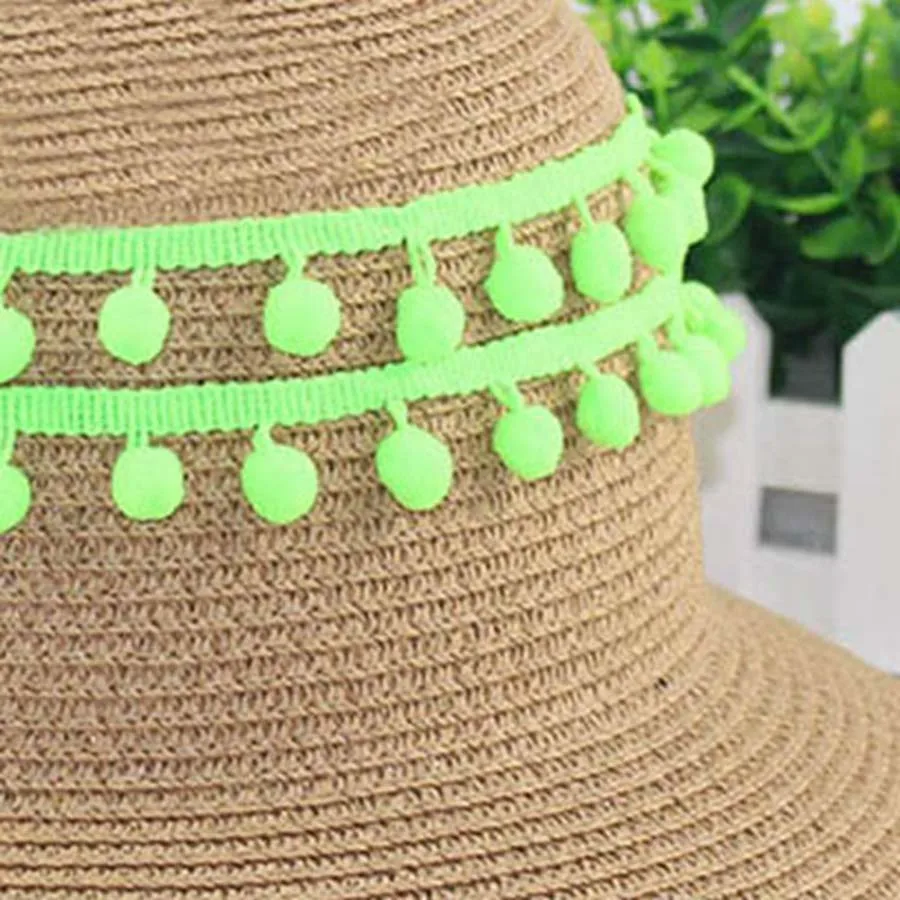 DIY Craft 20yards/lot Pompom Trim Pom Decoration Tassel Ball Fringe Ribbon Home Material Apparel Sewing Accessories | Дом и сад