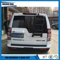Car Accessories For Land Rover LR4 Discovery 4 2010-2015 Metal Black Rear Access Roof Ladder  Rear door Ladder 1set Price