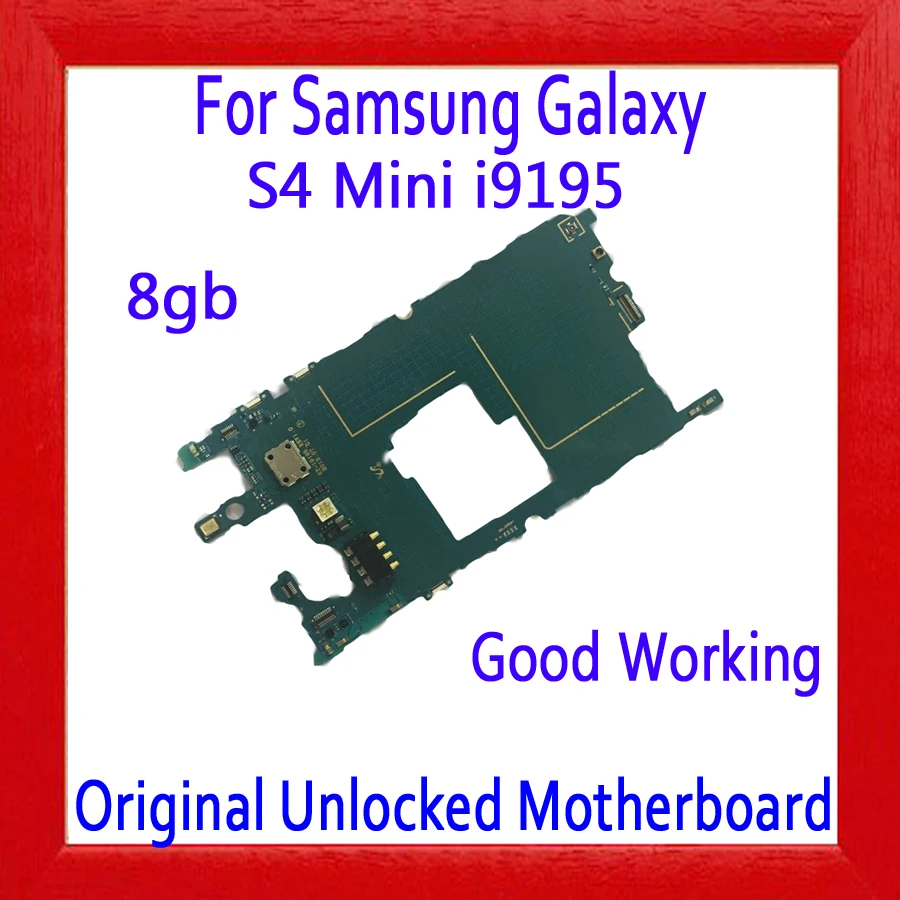 Оригинальная разблокированная материнская плата для Samsung Galaxy S4 Mini i9195 8 ГБ с