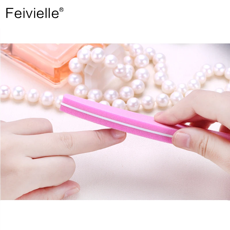 Пилка для ногтей Feivielle с лунным дизайном 5 шт. буфер шлифовальный моющийся