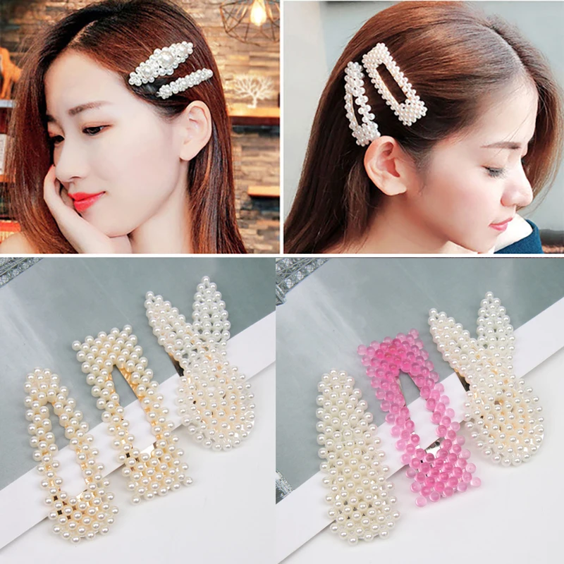 

Xugar Pearl Waterdrop Rectangle Hair Clips for Hair Barrettes Hair Clip for Women Hairclip Girls Hairpin Hair Accessories