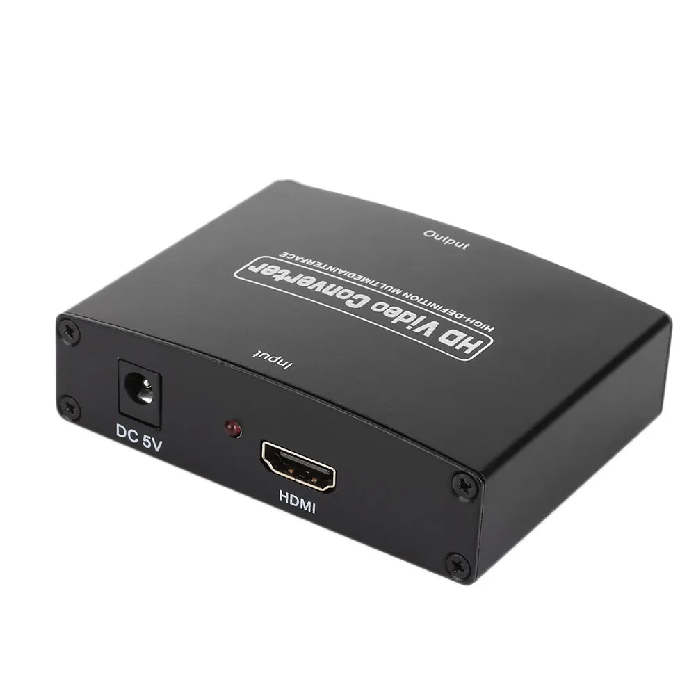 Аудио адаптер коробка RCA компонентный видео кабели Металл HDMI конвертер ТВ