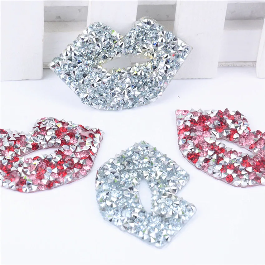 5 см кабулк красный цвет с принтом губы мотивы горячая фиксация стразы передачи