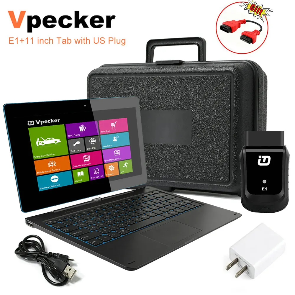 VPECKER E1 Wifi OBD2 Профессиональный Автомобильный сканер Easydiag Oil EPB сброс ABS подушка безопасности полная система ODB2 OBD2 диагностический инструмент - Цвет: VEPECKER E1 US Plug