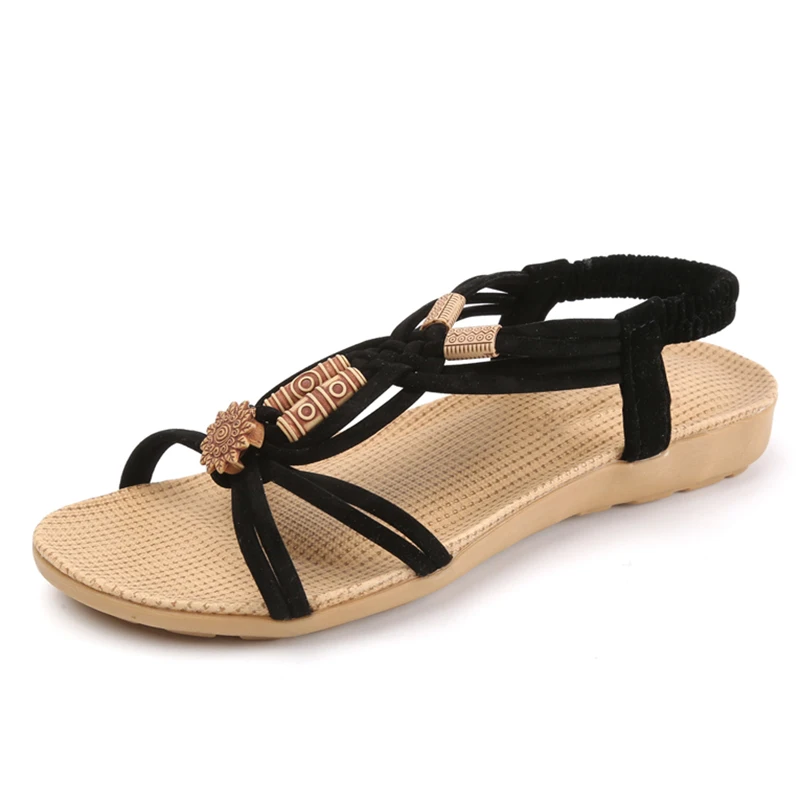 Женские сандалии на плоской подошве гладиаторы лето 2019|Боссоножки и сандалии| |