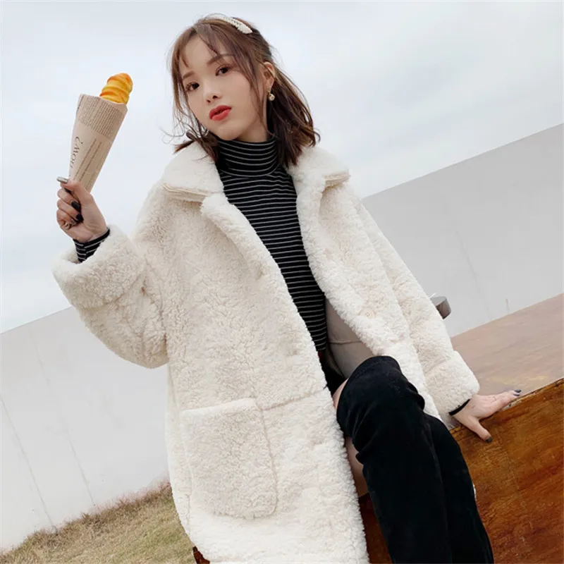 Женская бархатная куртка из овечьей шерсти 2019 г. весна осень новое свободное