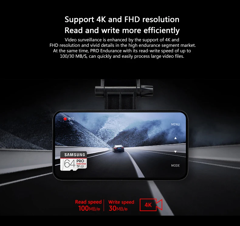 SAMSUNG Новое поступление Micro sd карта памяти Pro Endurance 32 Гб 64 Гб 128 Гб класс 10 SDHC SDXC с адаптером до 100 Мбит/с
