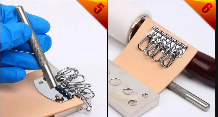 Подвеска для ключей в сумку связка для ключей DIY кожа ручной работы Случае Ключ Аксессуары чистый латунный ключ кольцо утолщение два вида на выбор