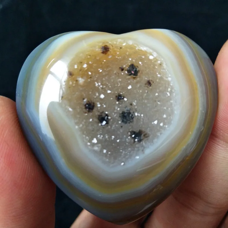 Натуральные камни и кристаллы кристалл сердце агат кластер домашний декор