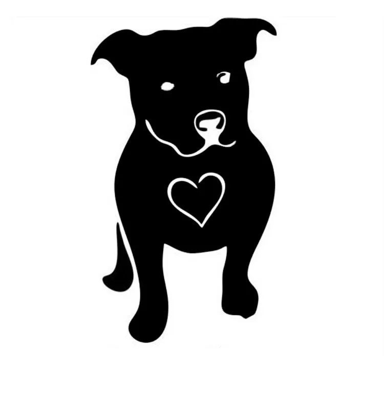 15*9 см LOVE A BULL питбуль бульдог Светоотражающая Автомобильная наклейка s