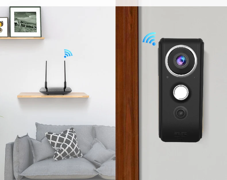 Vstarcam видео дверной звонок камера 720P WiFi Визуальный дверной звонок Домофон перезаряжаемый аккумулятор ИК Ночной монитор безопасности