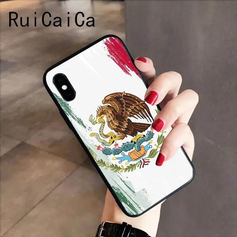 RuiCaiCa mexico flag DIY Luxury High-end Protector Phone Case for iPhone X XS MAX 6 6s 7 7plus 8 8Plus 5 5S SE XR | Мобильные