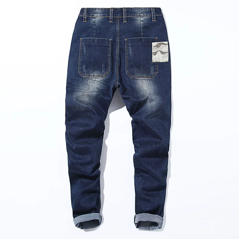 

VROKINO 2020 Summer New Style Large Size 28-48 Men's Stretch Loose Jeans Fashion Personality Men's Pants Clothing Brand