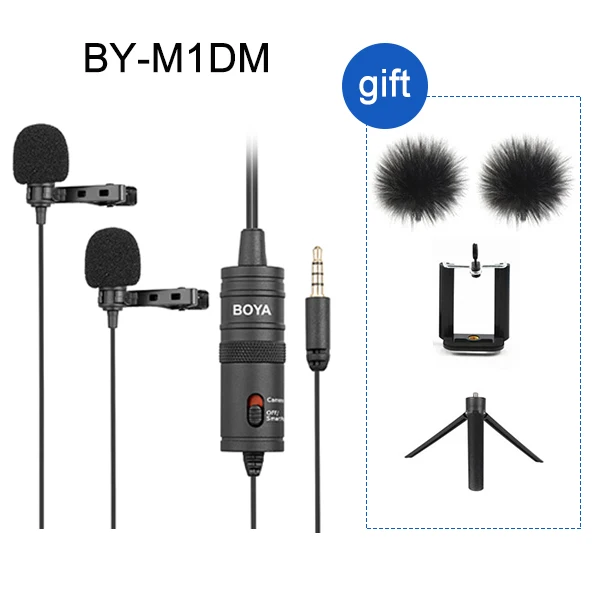 BY-M1DM BOYA BY-M1 BY-M1DM петличный микрофон и BY-DM100 BY-DM200 дробовик микрофон для Камера смартфон Vlog видео Запись Mic - Цвет: BY-M1DM