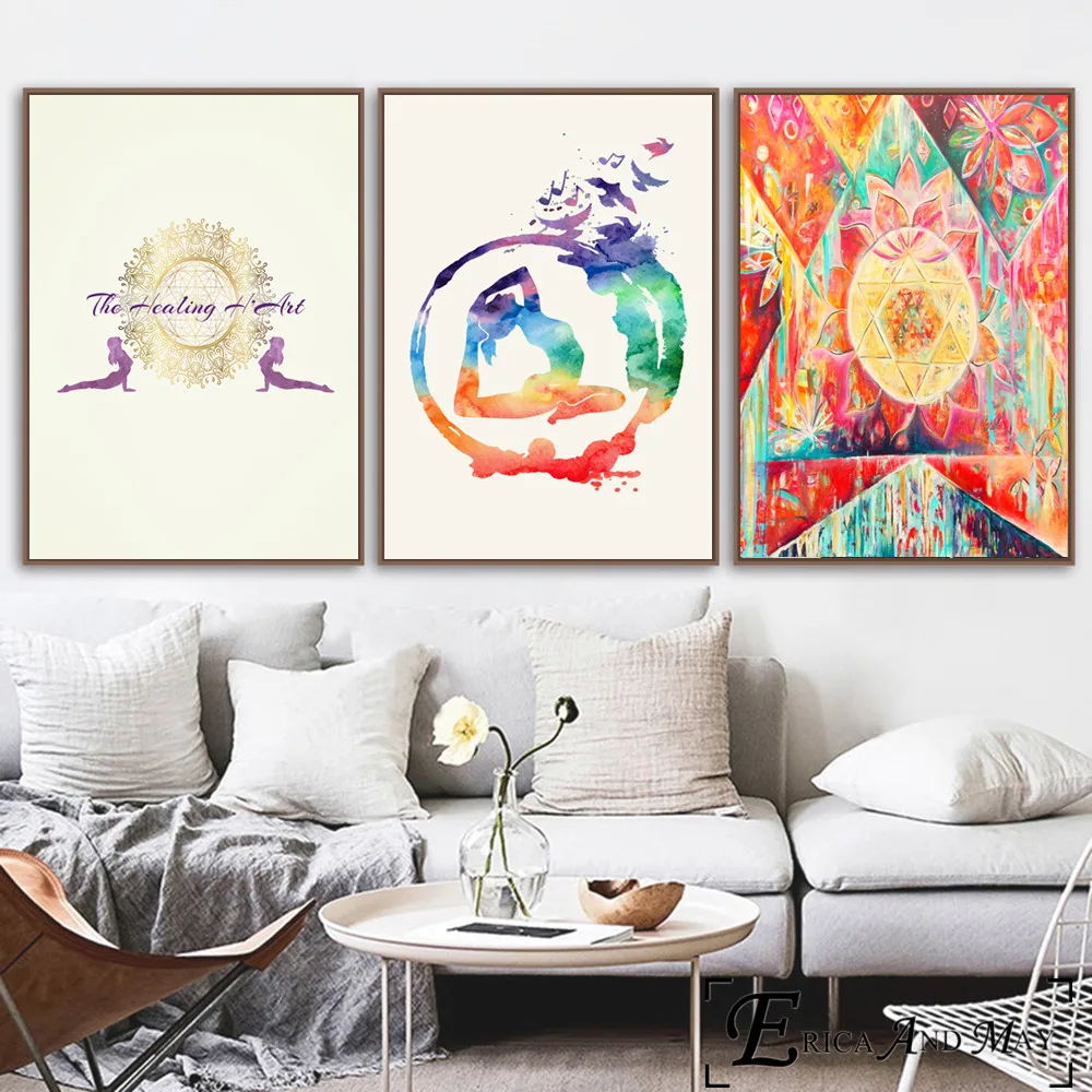 Йога Мир дзен всплеск стиль плакаты и принты настенные художественные