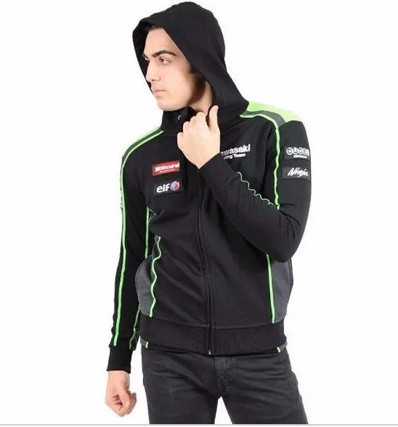 Бесплатная доставка 2016 Мужская одежда для Kawasaki команды Толстовки MotoGP кофты