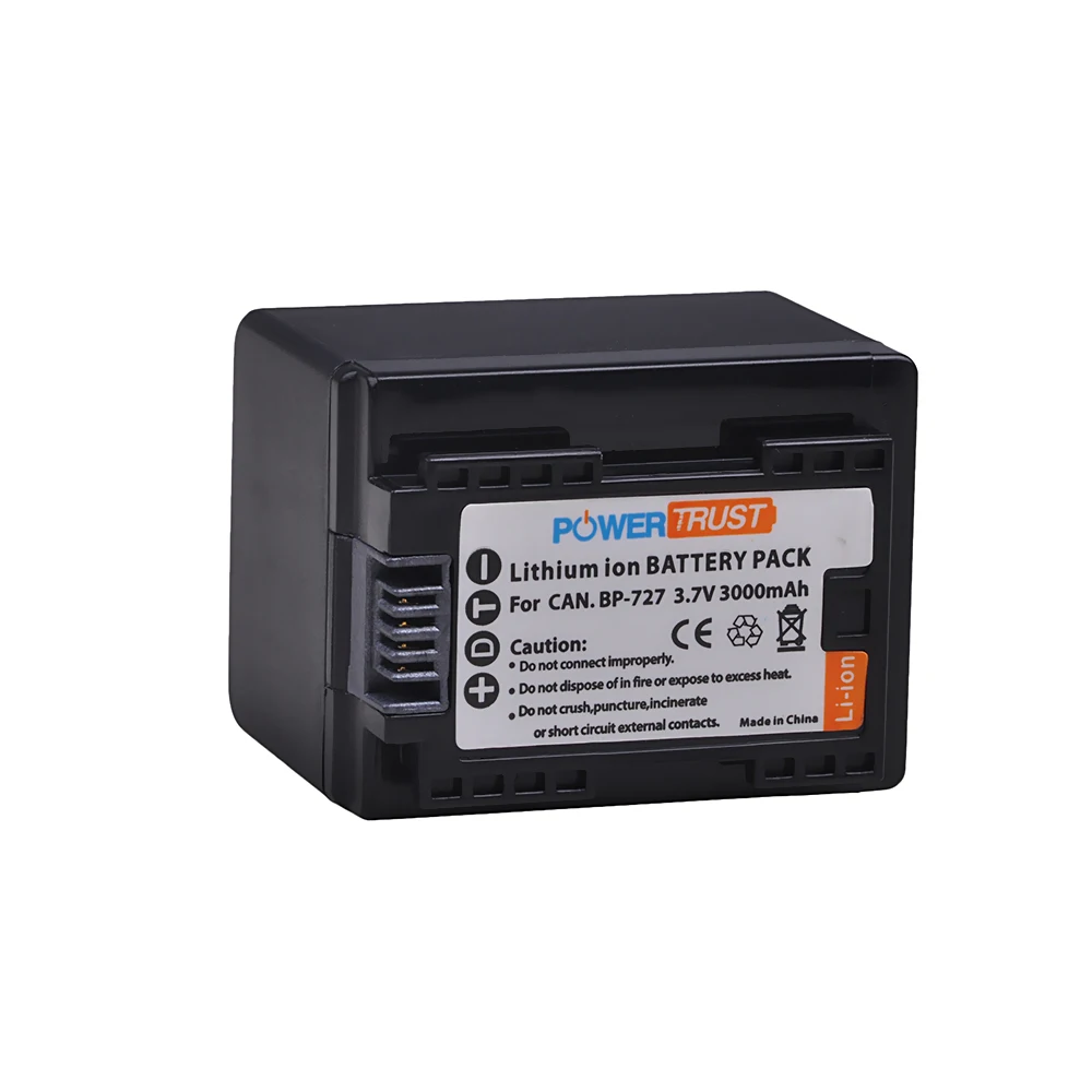 1X 3.7V 3000mAh BP-727 BP727 BP 727 Battery for Canon VIXIA HF R30 M50 M52 500 M56 M506 R30032 R36 R38 R306 R400 R500 R600 R60 |