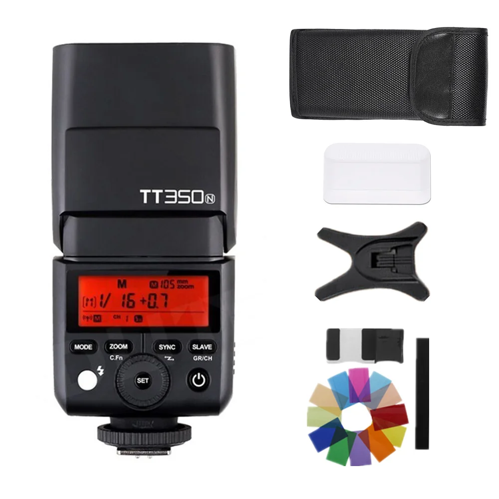 GODOX TT350N для Nikon D7500 D7200 D7100 D5600 D5500 D5100 D5200 камера 2 4G HSS 1/8000s TTL GN36 Вспышка Speedlite +