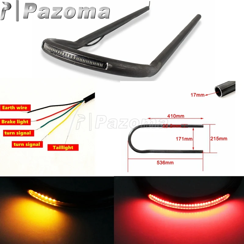 Мотоцикл кафе гонщик сиденье поплавок рамка обруч петли w/LED задний фонарь для BMW