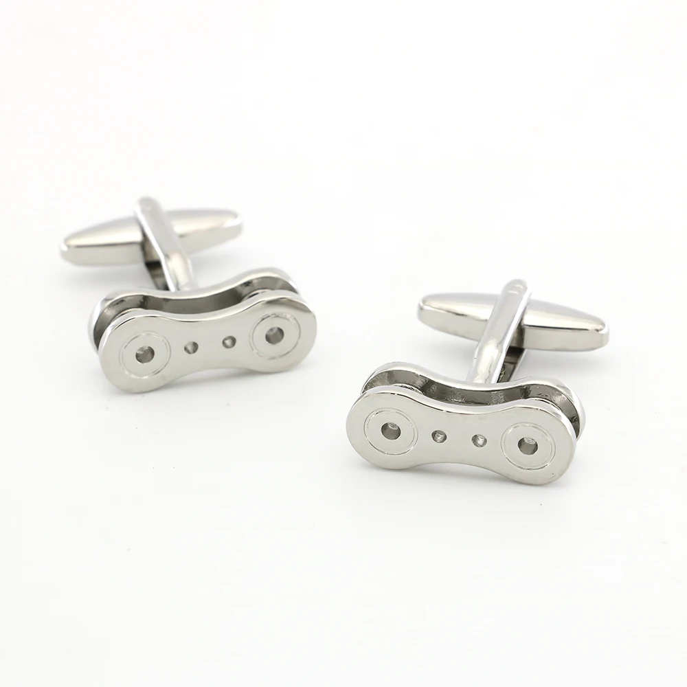 Men's Bicycle Chain Cuff Links Copper Material Silver Color | Украшения и аксессуары
