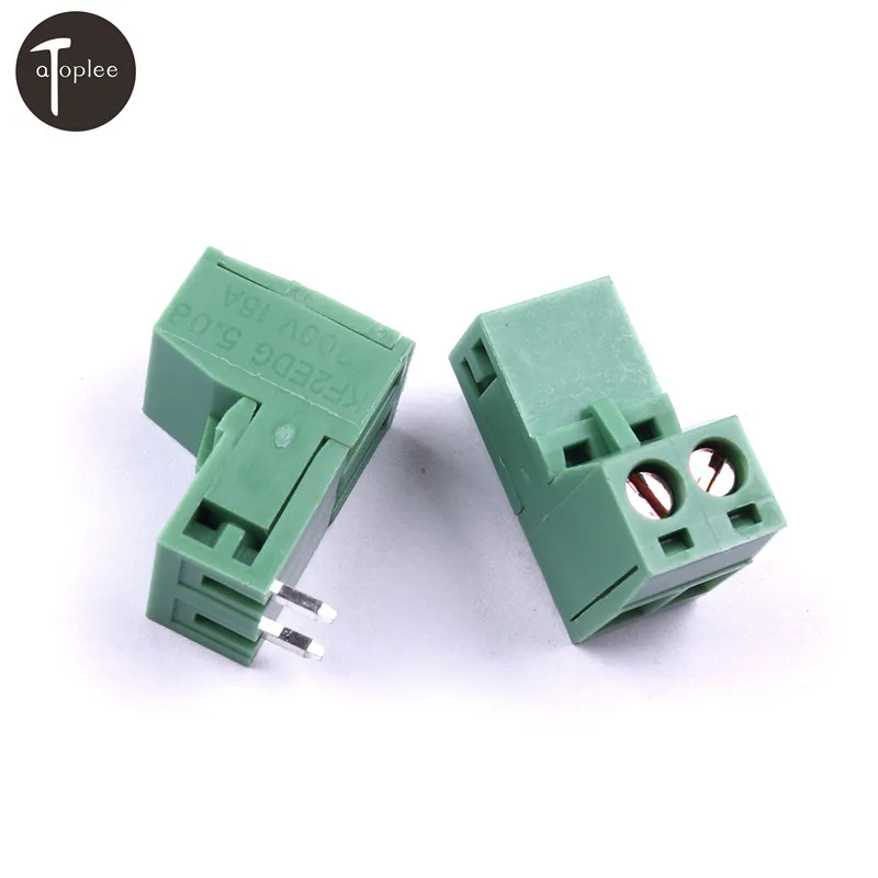 1 шт. 2 Pin 90 градусов источник питания печатной платы Клеммная колодка Разъем