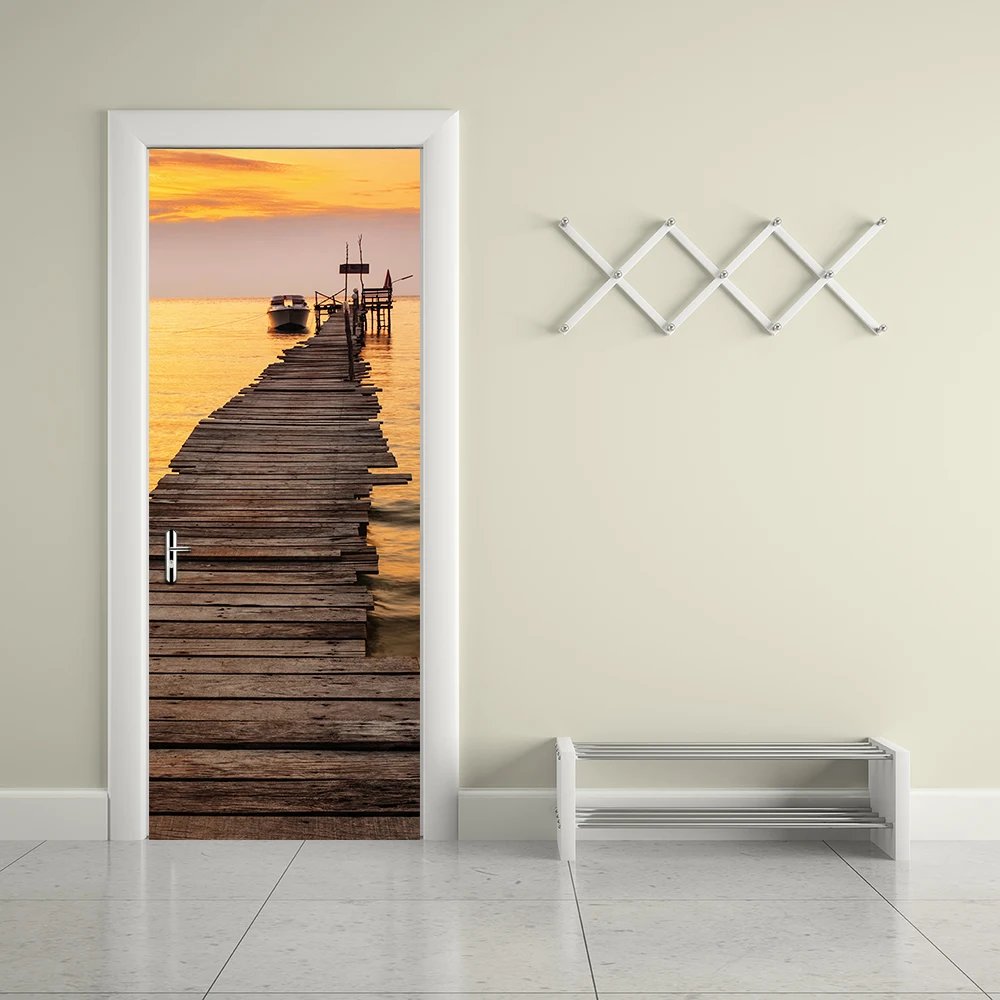 3d Виниловые обои для украшения дома гостиной Приморского пира заката пейзажа