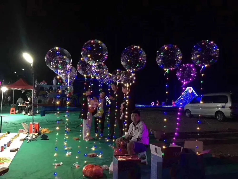 

18 inch Clear Bubble Balloon With Led Strip Copper Wire Luminous Led Balloons For wedding Decorations birthday party Supplies