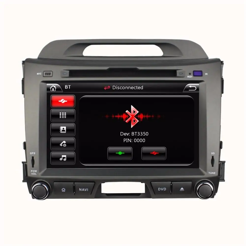Автомобильный DVD плеер 8 &quotс GPS(opt) аудио Радио стерео USB/SD BT/TV мультимедиа для KIA