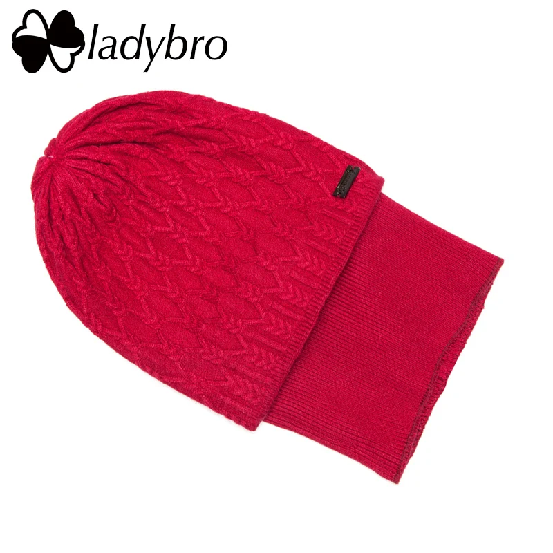 Ladybro, вязаная шапка для женщин, шапка бини, женские шапочки, Skullies, теплая зимняя шапка, шапка, женская шапка, шапка для головы 52-56 см