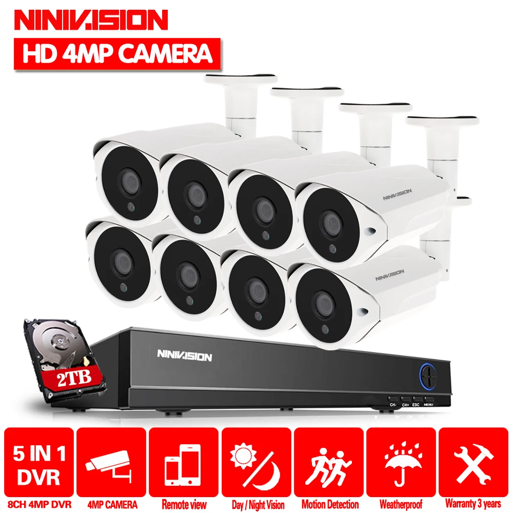 8 канальный сетевой видеорегистратор видеонаблюдения Системы AHD 4MP DVR C штук Super HD
