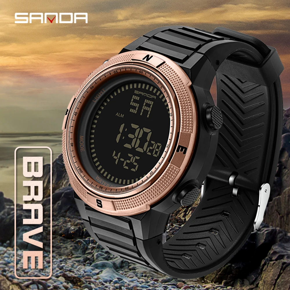 2018 новые Брендовые мужские светодиодные цифровые армейские часы SANDA спортивные