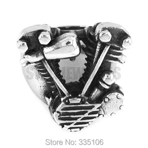 Двигатель мотоцикла Байкер кольцо Нержавеющая сталь ювелирное изделие