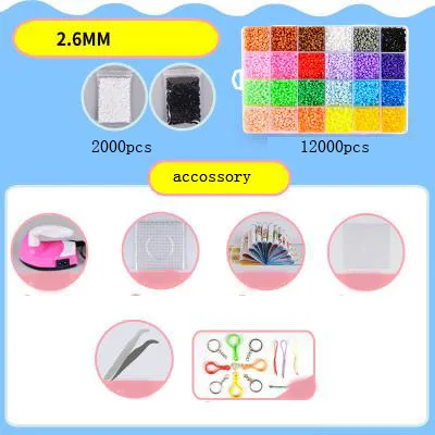 24 цвета Детские DIY бусины для 3D животных/Мультяшные блоки/Дети kindergarden школа Искусство ремесло 3D бусины игрушки с железом - Цвет: beads with iron S