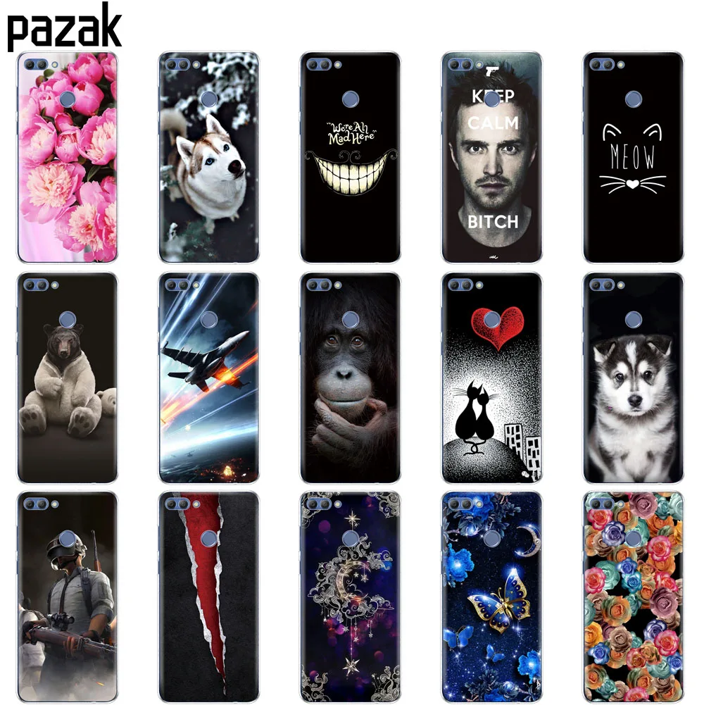 Чехол для huawei P Smart чехол Enjoy 7S Мягкий ТПУ силиконовый чехол-накладка для huawei P Smart Coqa чехол с принтом