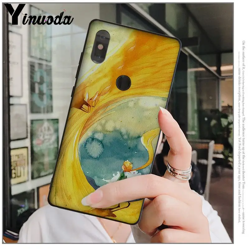 Yinuoda The Little Prince and the Fox DIY Luxury High-end Protector Case for Xiaomi MI MIX 2 2S 6 8 8SE Note 3 Redmi 5 plus | Мобильные