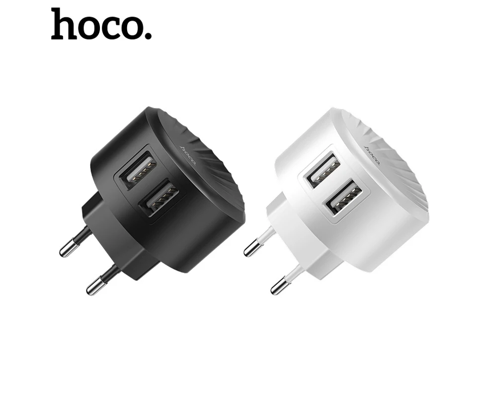 HOCO C67 USB вилка зарядное устройство 2.4A быстрая зарядка двойной USB зарядное устройство порты путешествия зарядка на айфон iphone 7 8 X samsung S10 Xiaomi зарядка для телефона