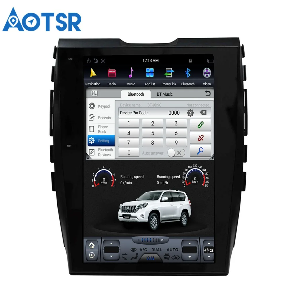 Автомобильный GPS навигатор в стиле Tesla Android 7 1 автомобильное радио головное