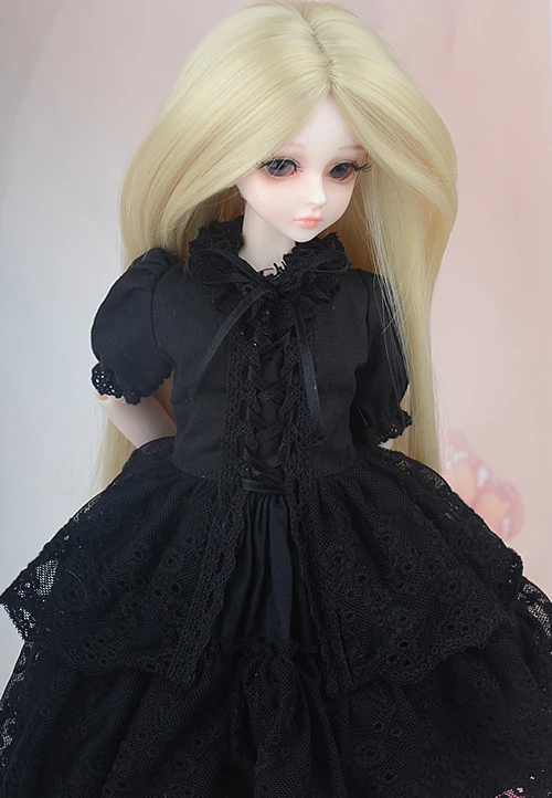 1/4 bjd кукла аксессуары бледно-золотой длинный прямой парик для волос | Игрушки и