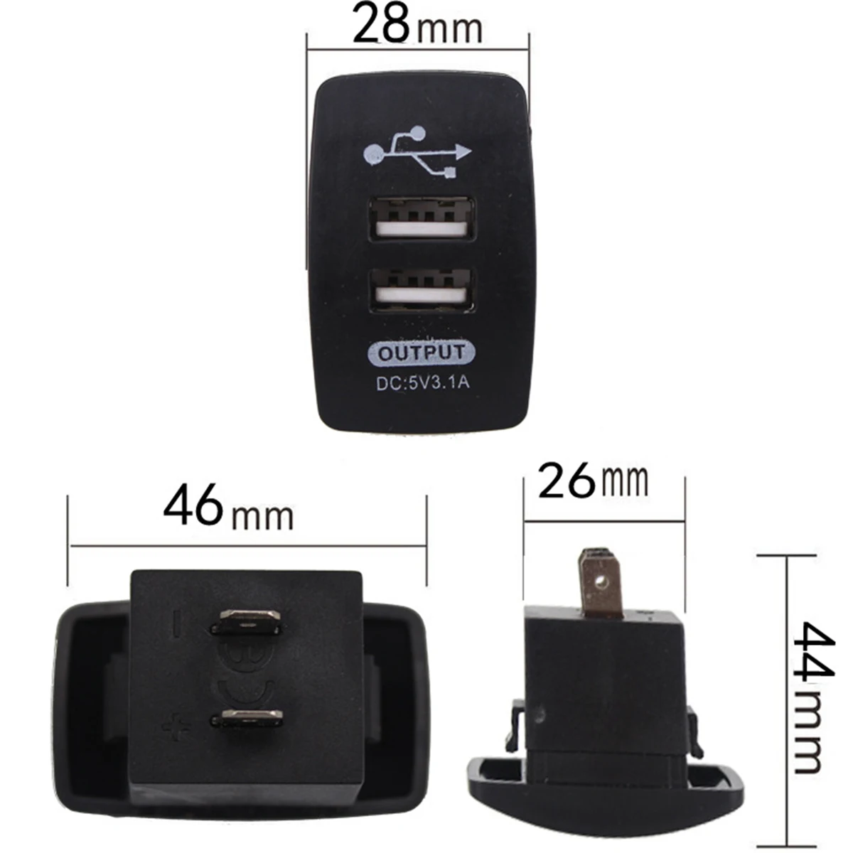 SOONHUA двойной Переходник USB для зарядки в машине 3.1A цифровой светодиодный дисплей