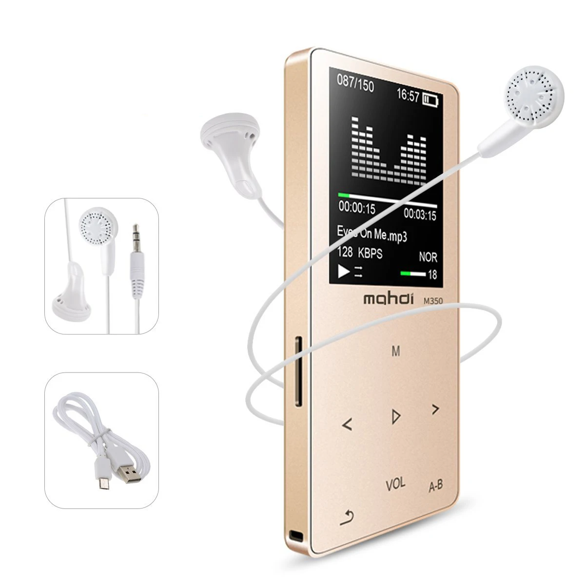 Новый металлический Bluetooth спортивный MP3-плеер портативный аудио 8 Гб со