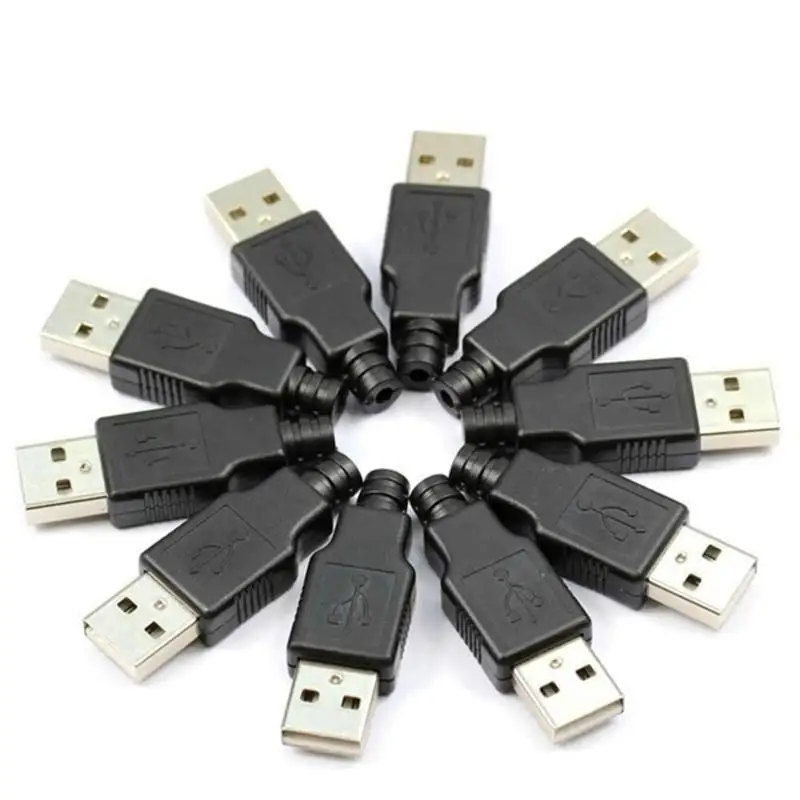 Тип A входящий штекер USB 4 Pin штекера разъем с резиновым шлангом карточная коробка