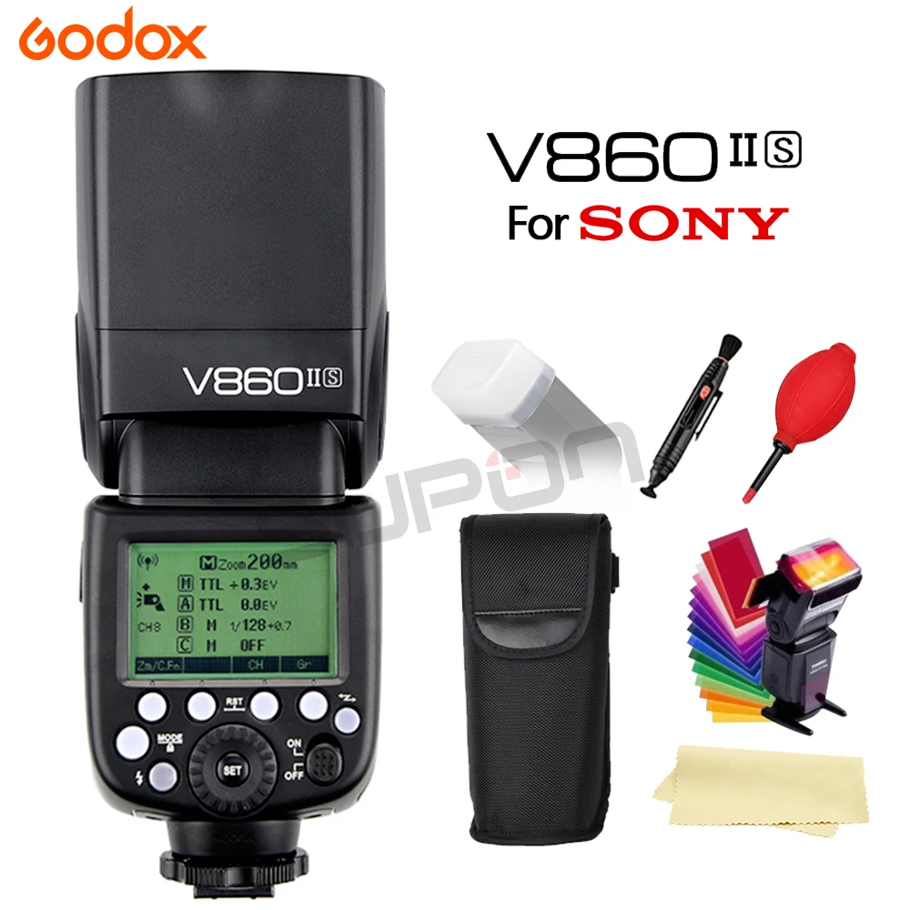 Godox V860II вспышка S TTL 2 4G GN60 HSS 1/8000s 2000 mAh Bateria камера Вспышка Speedlite триггер для Sony +